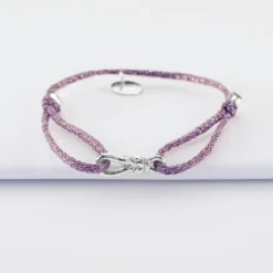 Hot HappyBulle Bracelet enfant cordon pailleté "Le lien" argent - x Lilylovesfashion Argent rhodié 925