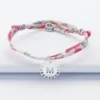 Sale HappyBulle Bracelet enfant Liberty personnalisé médaille lettre initiale dentelle argent 14 mm