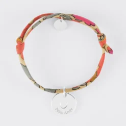 Online HappyBulle Bracelet enfant Liberty personnalisé médaille gravée argent coeur estampillé 15 mm - x Atelier Wagram Argent rhodié 925