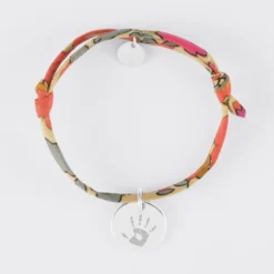 Online HappyBulle Bracelet enfant Liberty personnalisé médaille gravée argent coeur estampillé 15 mm - x Atelier Wagram Argent rhodié 925