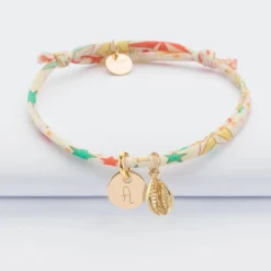 Best HappyBulle Bracelet enfant Liberty personnalisé médaille gravée plaqué or 10 mm et breloque(s) summer - à composer Plaqué or 18k