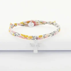 Outlet HappyBulle Bracelet enfant Liberty personnalisé médaille gravée argent croix 15x13 mm Argent rhodié 925