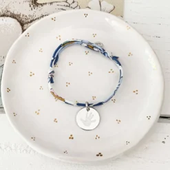 HappyBulle Bracelet enfant Liberty personnalisé médaille gravée argent 15 mm Argent rhodié 925