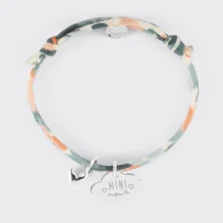 Hot HappyBulle Bracelet enfant Liberty personnalisé médaille gravée argent nuage 20x14 mm et breloque petit coeur bombé 7 mm - x Atelier Wagram Argent rhodié 925