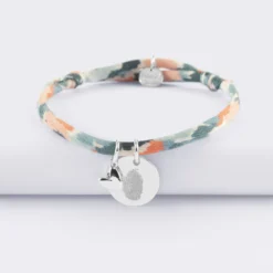 Outlet HappyBulle Bracelet enfant Liberty personnalisé médaille gravée argent 15 mm et breloque petit coeur bombé 7 mm - x Atelier Wagram Argent rhodié 925