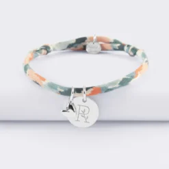 Outlet HappyBulle Bracelet enfant Liberty personnalisé médaille gravée argent 15 mm et breloque petit coeur bombé 7 mm - x Atelier Wagram Argent rhodié 925
