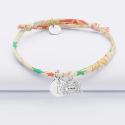 Discount HappyBulle Bracelet enfant Liberty personnalisé médaille gravée argent 10 mm et breloque(s) summer - à composer Argent rhodié 925