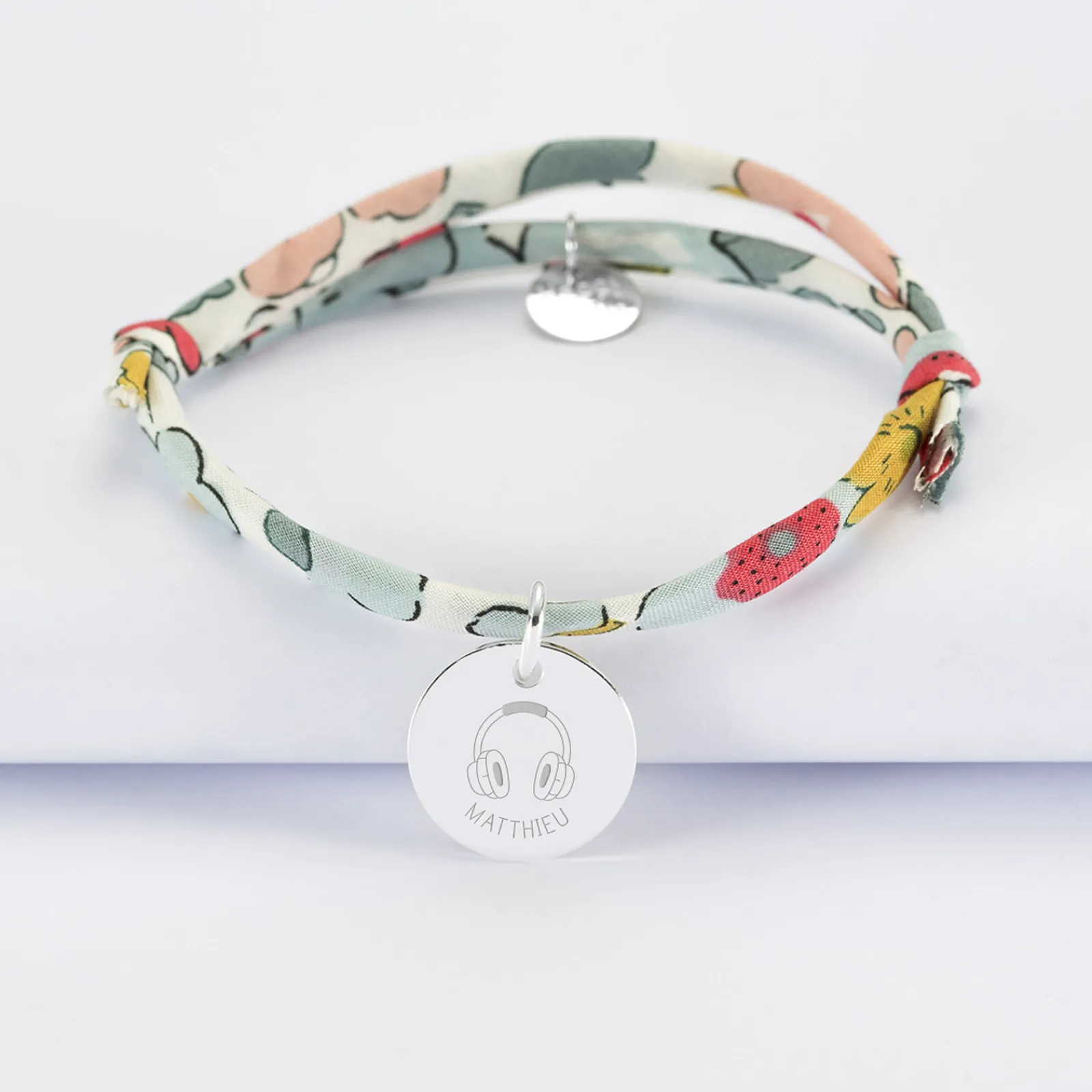 Online HappyBulle Bracelet enfant Liberty personnalisé médaille gravée argent 15 mm - Edition spéciale KIDS Argent rhodié 925