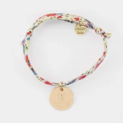 Outlet HappyBulle Bracelet enfant Liberty personnalisé médaille gravée plaqué or 15 mm - Edition spéciale KIDS Plaqué or 18k