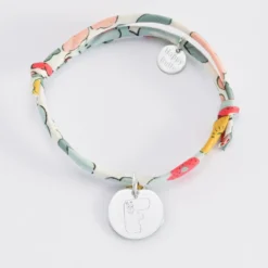 New HappyBulle Bracelet enfant Liberty personnalisé médaille gravée argent 15 mm - x Barbapapa Argent rhodié 925