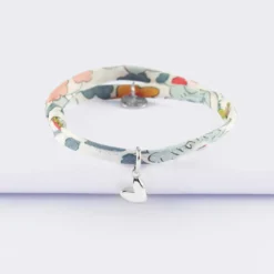New HappyBulle Bracelet enfant Liberty petit coeur bombé argent 7 mm - x Atelier Wagram Argent rhodié 925