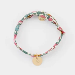 Discount HappyBulle Bracelet enfant personnalisé Liberty médaille gravée plaqué or 10 mm Plaqué or 18k
