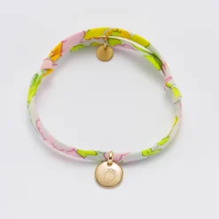 Discount HappyBulle Bracelet enfant personnalisé Liberty médaille gravée plaqué or 10 mm Plaqué or 18k