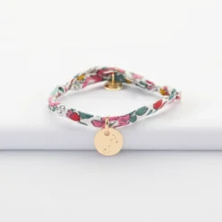 Discount HappyBulle Bracelet enfant personnalisé Liberty médaille gravée plaqué or 10 mm Plaqué or 18k