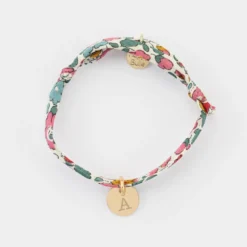 Discount HappyBulle Bracelet enfant personnalisé Liberty médaille gravée plaqué or 10 mm Plaqué or 18k
