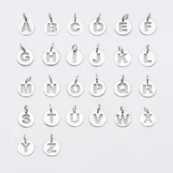 HappyBulle Bracelet enfant personnalisé médaille lettre initiale argent 11mm