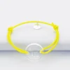 Sale HappyBulle Bracelet enfant personnalisé médaille gravée acrylique ronde 2 trous 17 mm