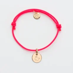 Best HappyBulle Bracelet enfant personnalisé médaille gravée plaqué or 10 mm Plaqué or 18k