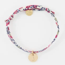 Discount HappyBulle Bracelet enfant personnalisé Liberty médaille martelée gravée plaqué or 10 mm Plaqué or 18k