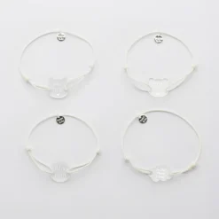 HappyBulle Bracelet enfant personnalisé cordon phosphorescent médaille gravée acrylique