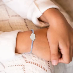 Online HappyBulle Bracelet enfant personnalisé médaille gravée argent nuage 2 trous 20x14 mm Argent rhodié 925