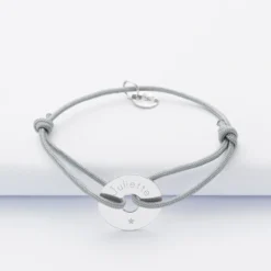 Online HappyBulle Bracelet enfant personnalisé médaille gravée argent cible 16 mm Argent rhodié 925