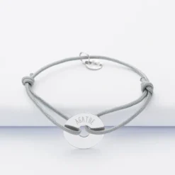 Online HappyBulle Bracelet enfant personnalisé médaille gravée argent cible 16 mm Argent rhodié 925