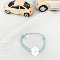 Best HappyBulle Bracelet enfant personnalisé médaille gravée argent 2 trous 15 mm - Edition spéciale KIDS Argent rhodié 925