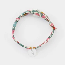 Discount HappyBulle Bracelet enfant personnalisé Liberty médaille gravée initiale argent 10mm Argent rhodié 925