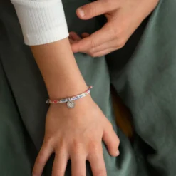 Discount HappyBulle Bracelet enfant personnalisé Liberty médaille gravée initiale argent 10mm Argent rhodié 925