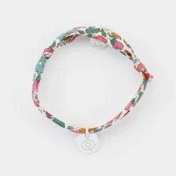 Discount HappyBulle Bracelet enfant personnalisé Liberty médaille gravée initiale argent 10mm Argent rhodié 925