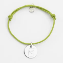 New HappyBulle Bracelet enfant personnalisé médaille gravée argent 15 mm - x Barbapapa Argent rhodié 925