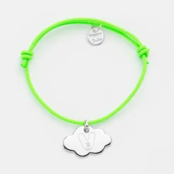 Discount HappyBulle Bracelet enfant personnalisé médaille gravée argent nuage 20x14 mm - x Barbapapa Argent rhodié 925