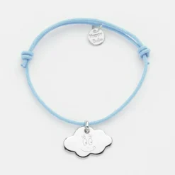 Discount HappyBulle Bracelet enfant personnalisé médaille gravée argent nuage 20x14 mm - x Barbapapa Argent rhodié 925