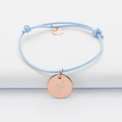 Discount HappyBulle Bracelet enfant personnalisé médaille gravée plaqué or rose 15 mm - x Barbapapa Plaqué or rose 18k