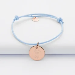 Discount HappyBulle Bracelet enfant personnalisé médaille gravée plaqué or rose 15 mm - x Barbapapa Plaqué or rose 18k