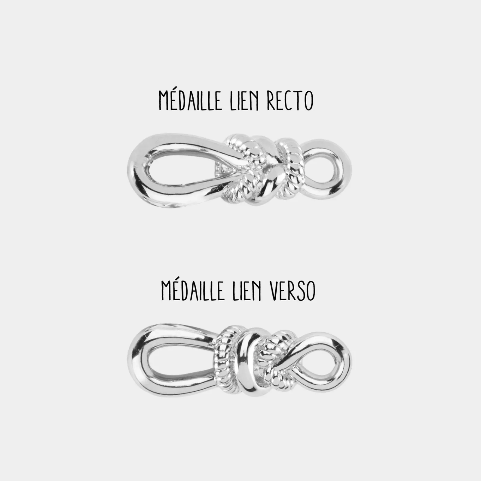 Outlet HappyBulle Bracelet enfant personnalisé cordon "Le lien" et médaille gravée argent 15 mm - x Lilylovesfashion Argent rhodié 925
