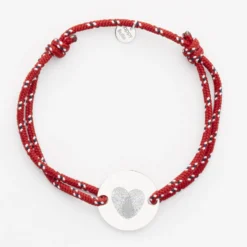 Hot HappyBulle Bracelet EVG personnalisé cordage marin simple médaille gravée argent 2 trous 20 mm