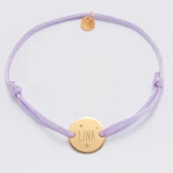 Hot HappyBulle Bracelet EVJF personnalisé médaille gravée plaqué or 2 trous 15mm Plaqué or 18k