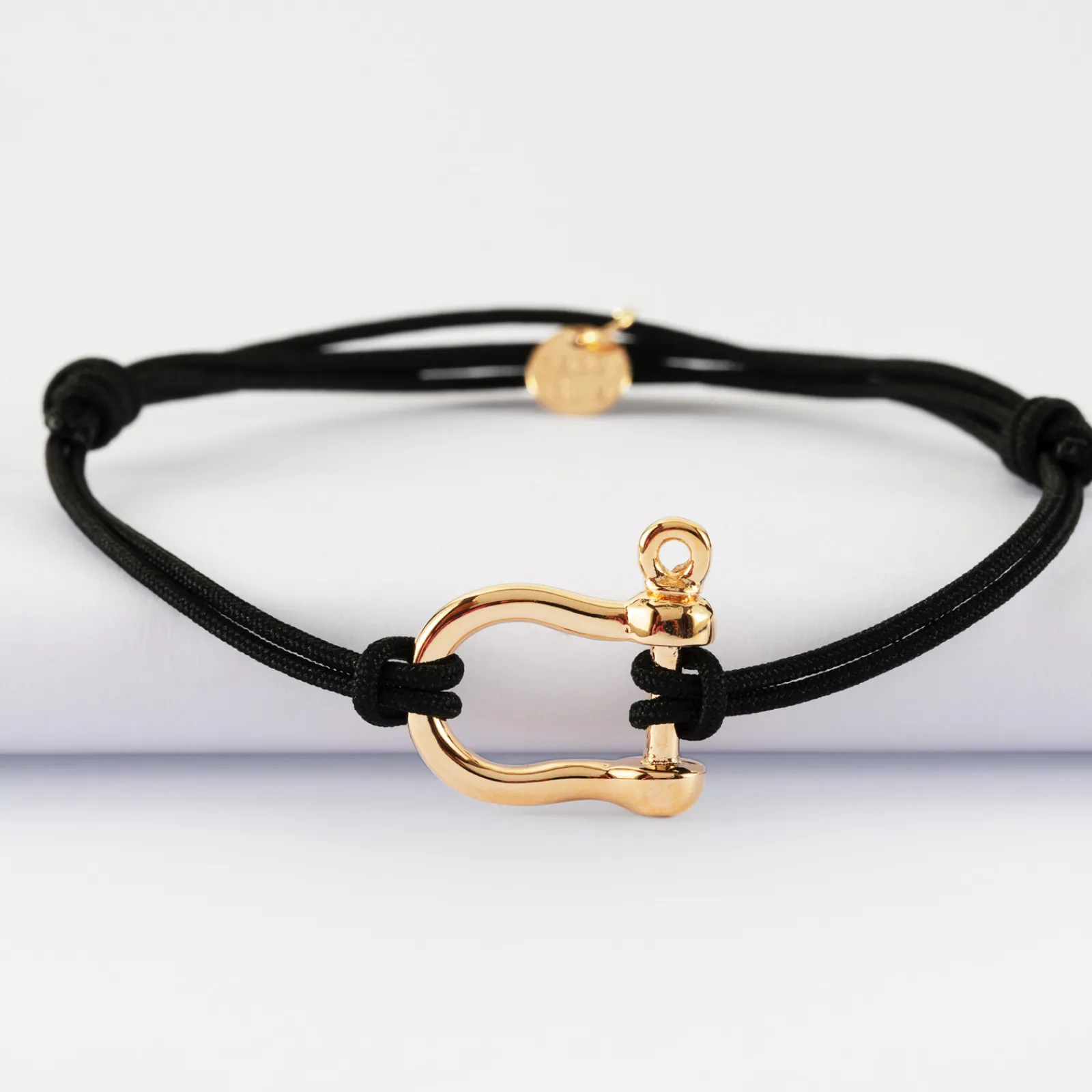 Hot HappyBulle Bracelet homme cordon double manille plaqué or 20 mm Plaqué or 18k