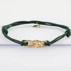 HappyBulle Bracelet homme cordon double "Le lien" plaqué or - x Lilylovesfashion Plaqué or 18k