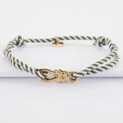HappyBulle Bracelet homme cordon marin tressé "Le lien" plaqué or - x Lilylovesfashion Plaqué or 18k