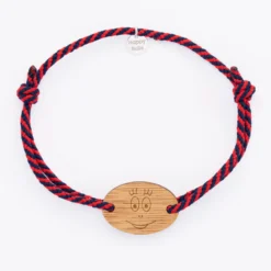 Discount HappyBulle Bracelet homme cordon marin tressé médaille ovale 2 trous 25x17 mm - x Barbapapa Bois