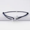 HappyBulle Bracelet homme cordon simple manille argent 15 mm
