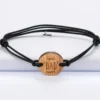 Online HappyBulle Bracelet homme médaille gravée bois ronde 21 mm - Edition spéciale "Best Dad ever"