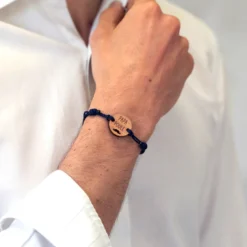 Hot HappyBulle Bracelet homme médaille gravée bois ronde 21 mm - Edition spéciale 