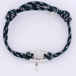 Clearance HappyBulle Bracelet homme personnalisé cordage marin double collection Chapitre mousqueton 11x19 mm argent - à composer