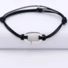 New HappyBulle Bracelet homme personnalisé cordon double collection Chapitre mousqueton 11x19 mm argent - à composer