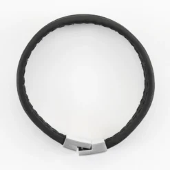 Online HappyBulle Bracelet homme personnalisé cuir fermoir gravé acier 15x15 mm