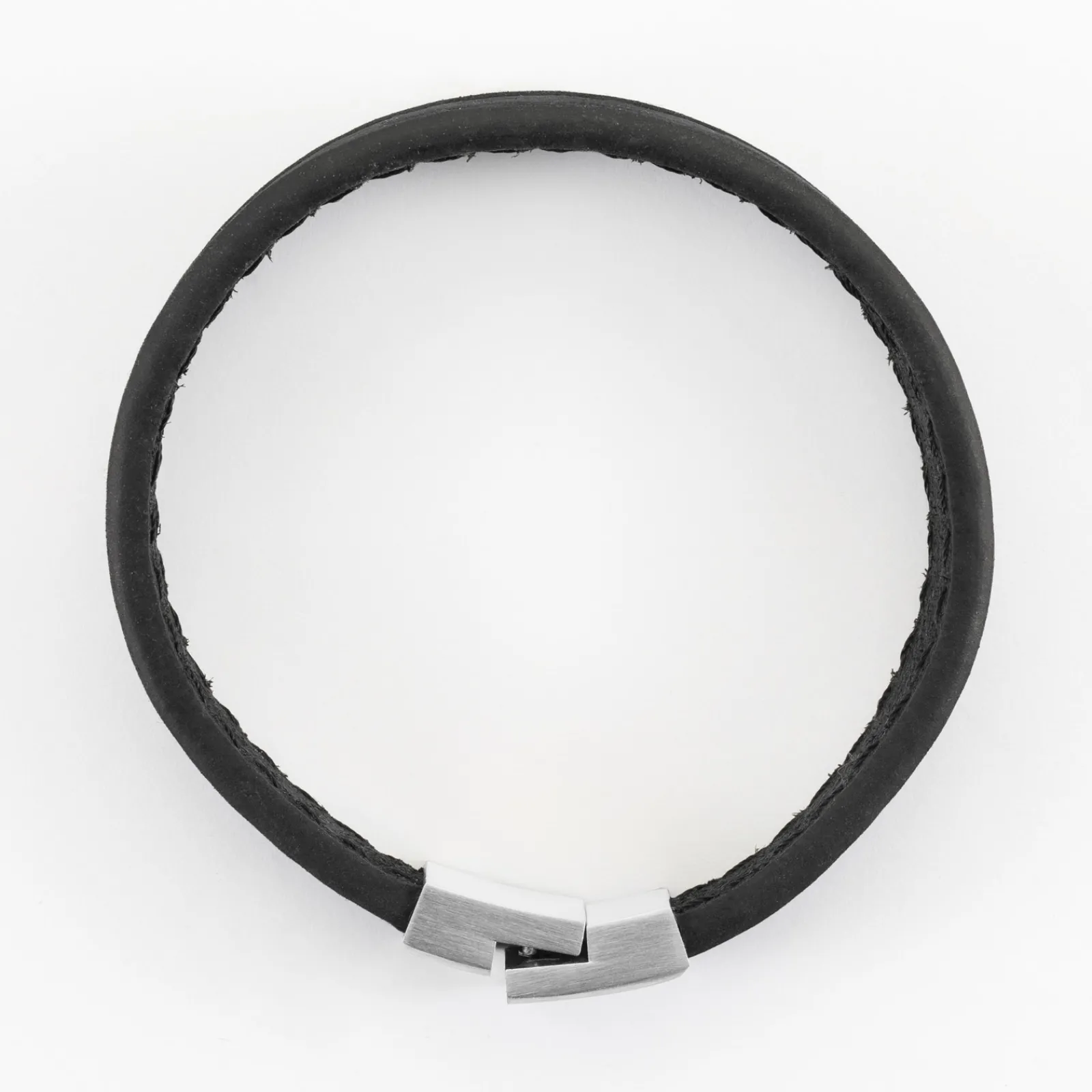 Online HappyBulle Bracelet homme personnalisé cuir fermoir gravé acier 15x15 mm